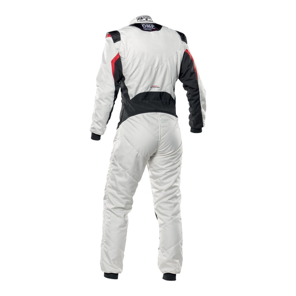 OMP IA0-1859-B01-373-58 Racing Suit Tecnica Evo, FIA 8856-2018, White / Anthracite, Size 58 Photo-1 
