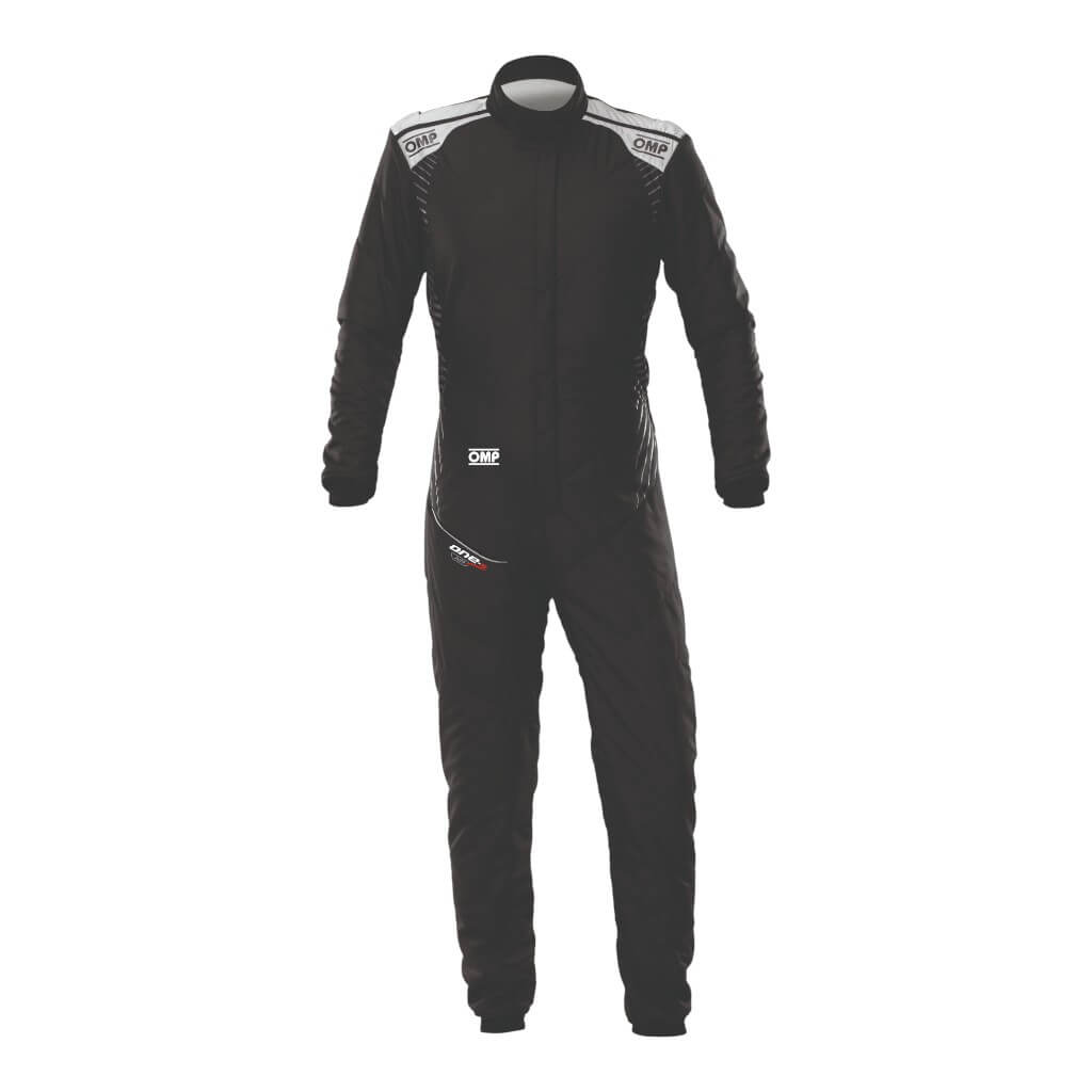 OMP IA0-1876-A01-171-46 Racing Suit One-S Air, FIA 8856-2018, Black/Silver, Size 46 Photo-0 