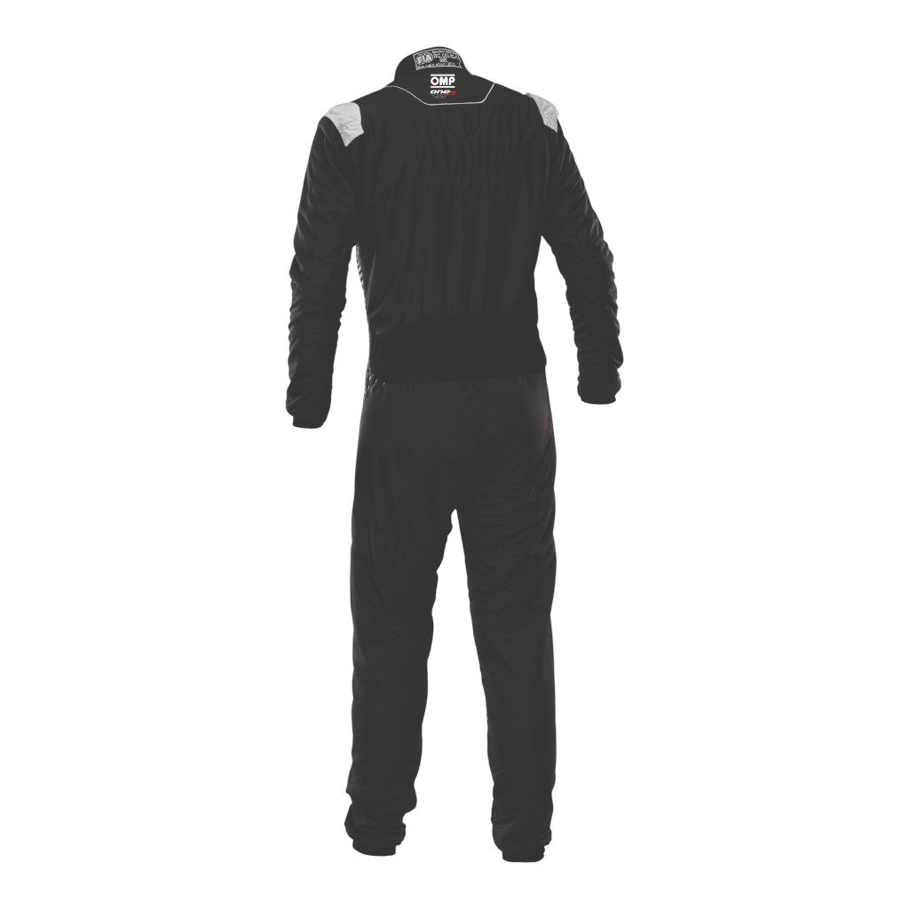 OMP IA0-1876-A01-171-50 Racing Suit One-S Air, FIA 8856-2018, Black/Silver, Size 50 Photo-1 