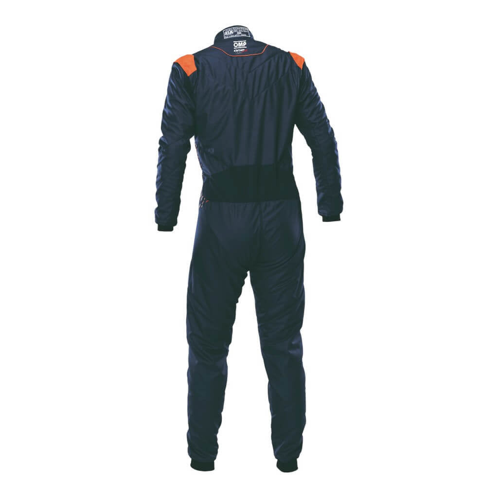OMP IA0-1876-A01-249-46 Racing Suit One-S Air, FIA 8856-2018, Navy Blue/Fluo Orange, Size 46 Photo-1 
