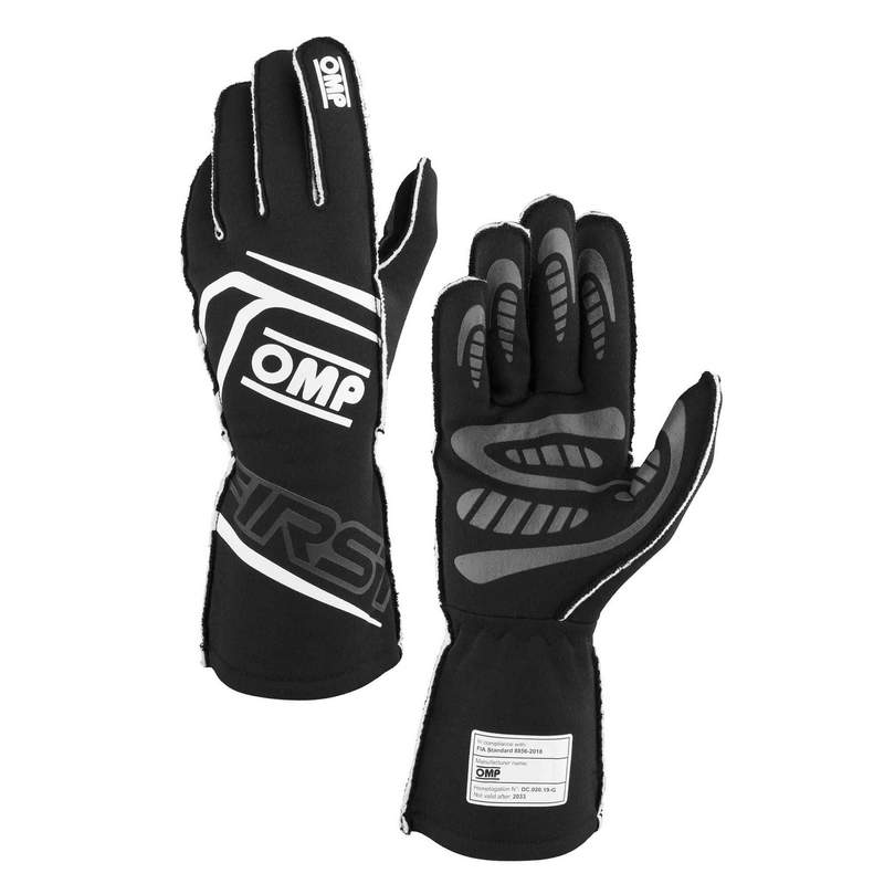 OMP IB0-0776-A01-071-XS FIRST Gloves FIA 8856-2018 Black SZ. XS Photo-0 