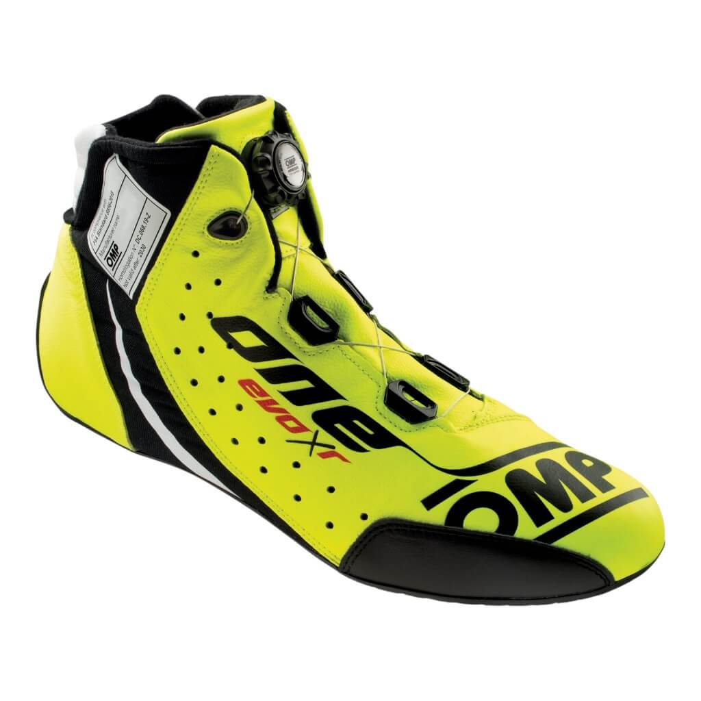OMP IC0-0805-B01-099-42 Racing Shoes One Evo X R, FIA 8856-2018, Fluo Yellow, Size 42 Photo-0 