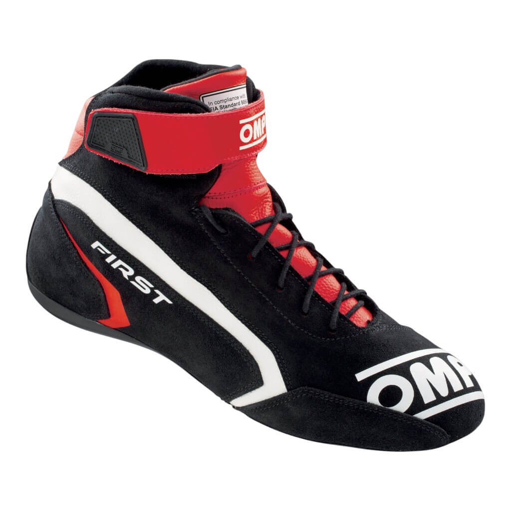 OMP IC0-0824-A01-073-48 Racing Shoes First MY2021, FIA 8856-2018, Red / Black, Size 48 Photo-0 