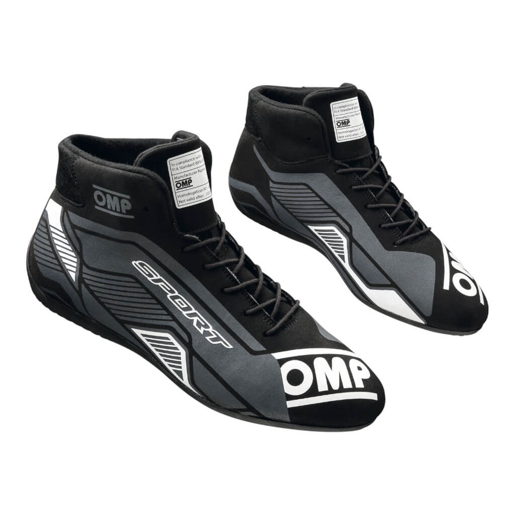 OMP IC0-0829-A01-076-39 Racing Shoes Sport MY2022, FIA 8856-2018, Black / White, Size 39 Photo-0 