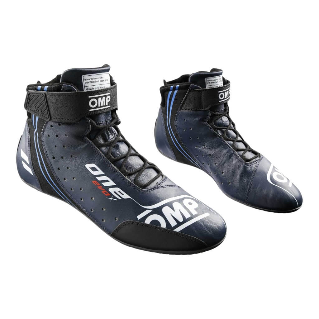 OMP IC0-0833-A01-244-43 Shoes One Evo X MY2024 FIA 8856-2018, Navy Blue / Cyan, Size 43 Photo-0 