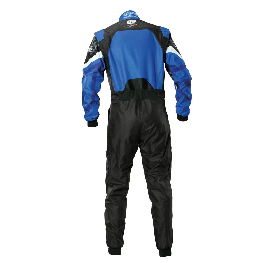 OMP KA0-1733-A01-075-60 Karting Suit KS-3X Art, FIA 8877-2022, Black / Blue, Size 60 Photo-1 