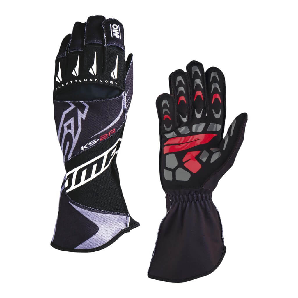 OMP KB0-2749-A01-071-005 Karting Gloves KS-2R MY2022 (for Kids), Black, Size 5 Photo-0 