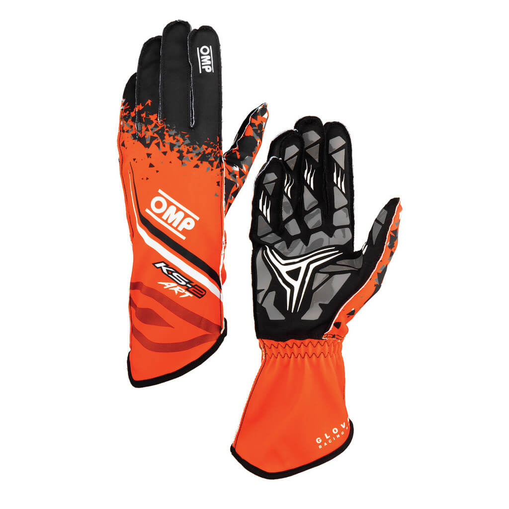 OMP KB0-2755-A01-096-XL Karting Gloves KS-2 Art My2025, Orange / Black, Size XL Photo-0 