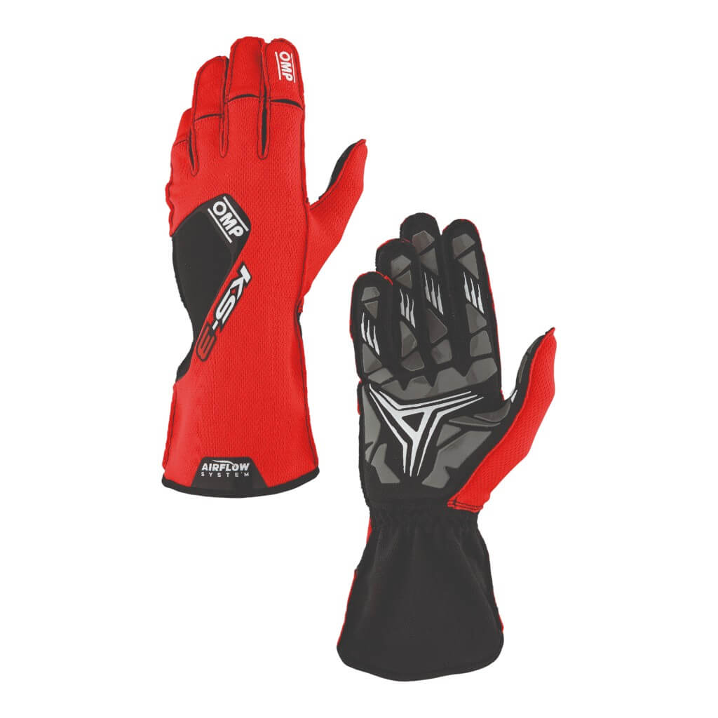 OMP KB0-2756-A01-060-XS Kart Gloves KS-3 MY2026, Red/Black, Size XS Photo-0 