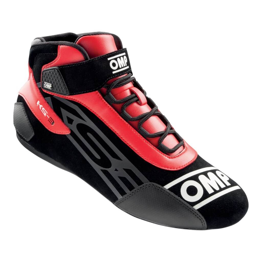 OMP KC0-0826-A01-073-35 Karting Shoes KS-3 MY2021, Black / Red, Size 35 Photo-0 