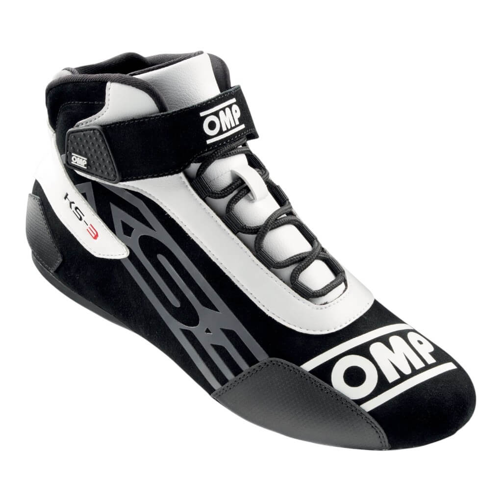 OMP KC0-0826-A01-076-40 Karting Shoes KS-3 MY2021, Black / White, Size 40 Photo-0 