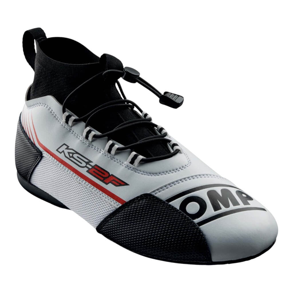 OMP KC0-0830-A01-020-42 Karting Shoes KS-2F, White / Red, Size 42 Photo-0 