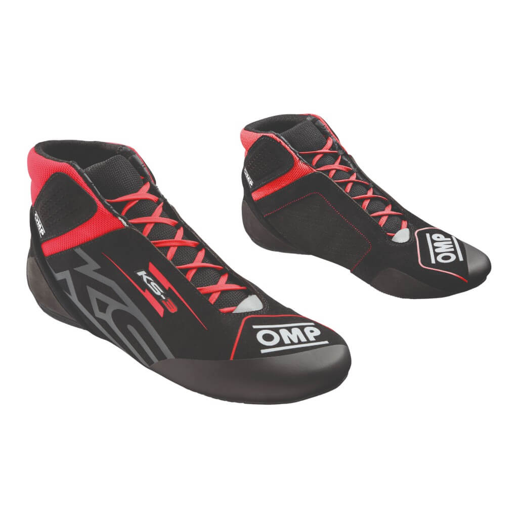 OMP KC0-0840-AK1-073-32 Child Kart Shoes KS-3 MY2026, Black/Red, Size 32 Photo-0 