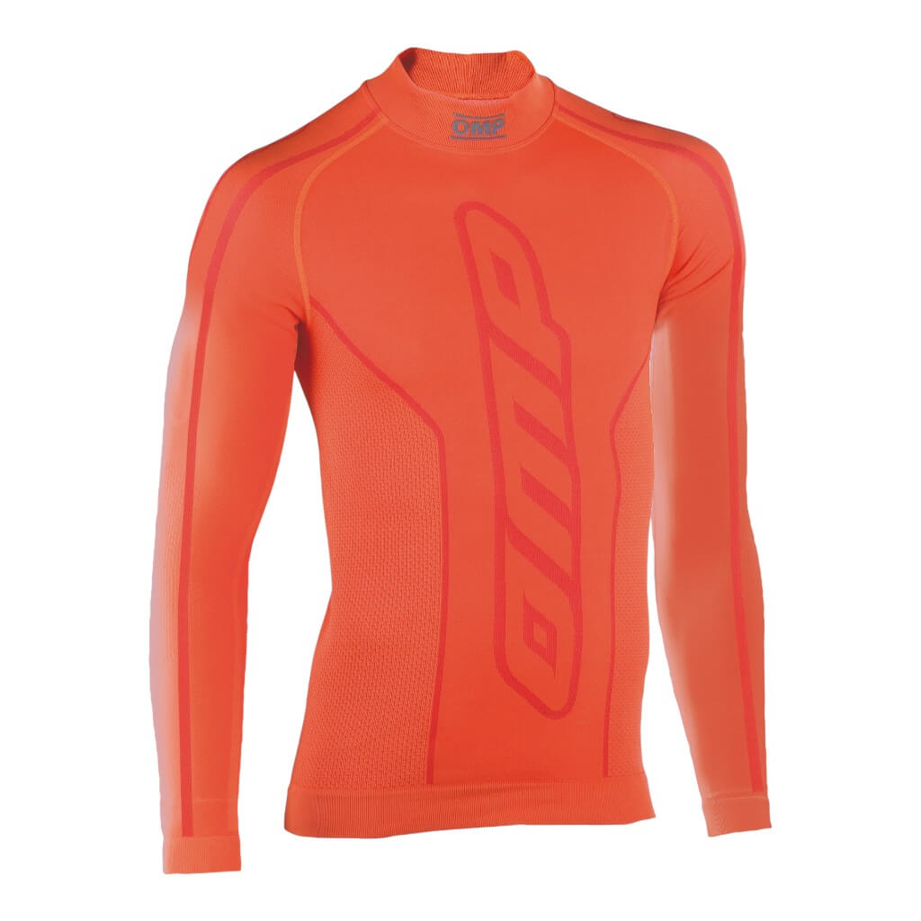 OMP KE0-3029-A01-090-ML Karting Underwear Long Sleveed Shirt KS Top Long, Orange, Size M/L Photo-0 