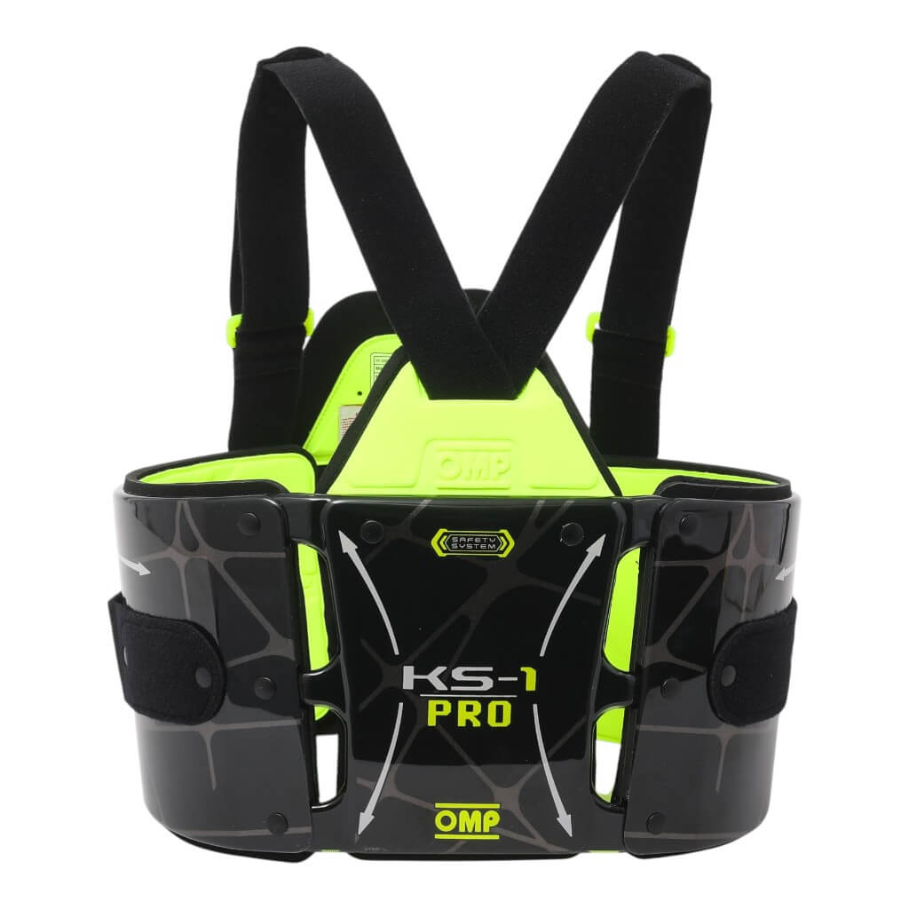 OMP KK0-0049-B01-178-LW Karting Body Protection KS-1 Pro, Black/Fluo Yellow, Size L-Wide Photo-1 