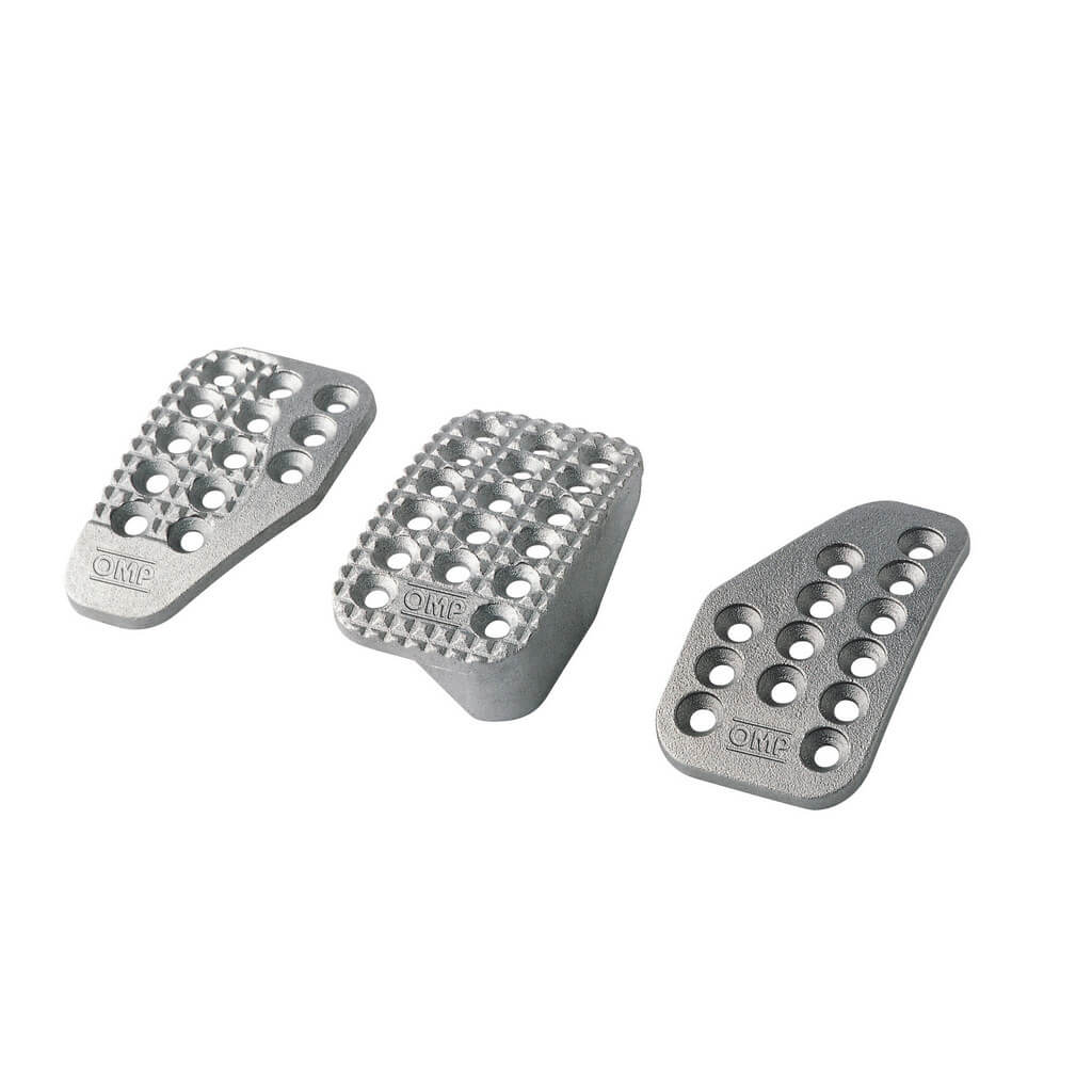 OMP OA0-1000-003 3 Pedal Set, Sandblasted Aluminium, Silver Photo-0 