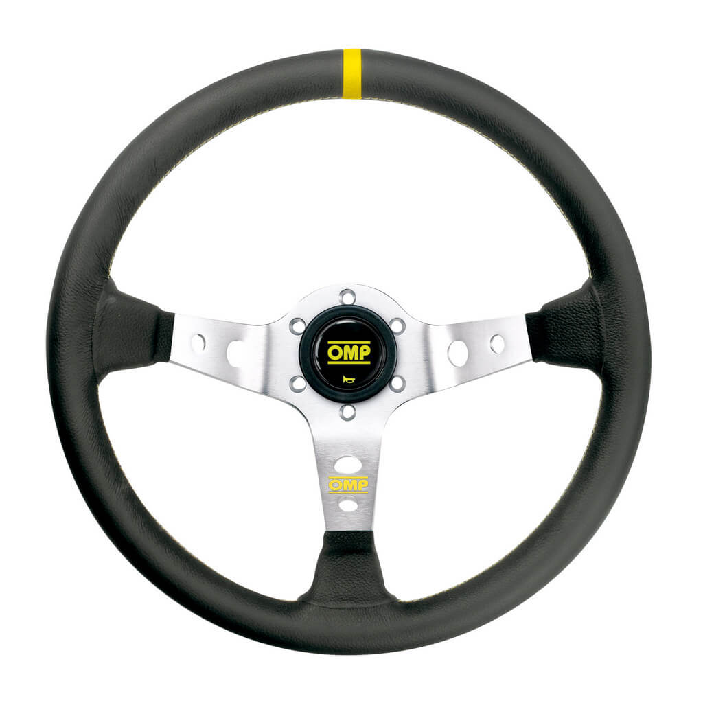 OMP OD0-1956-371 Steering Wheel Corsica 350mm, Black/Silver Suede Photo-0 