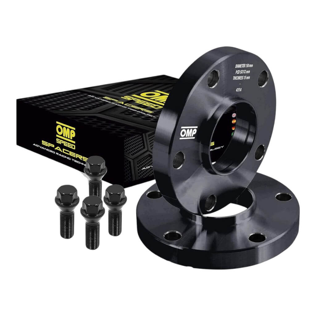 OMP OMPS09112001 Forged Wheel Spacer 5x108/5x108 12x1.5, Black, 2pcs Photo-0 