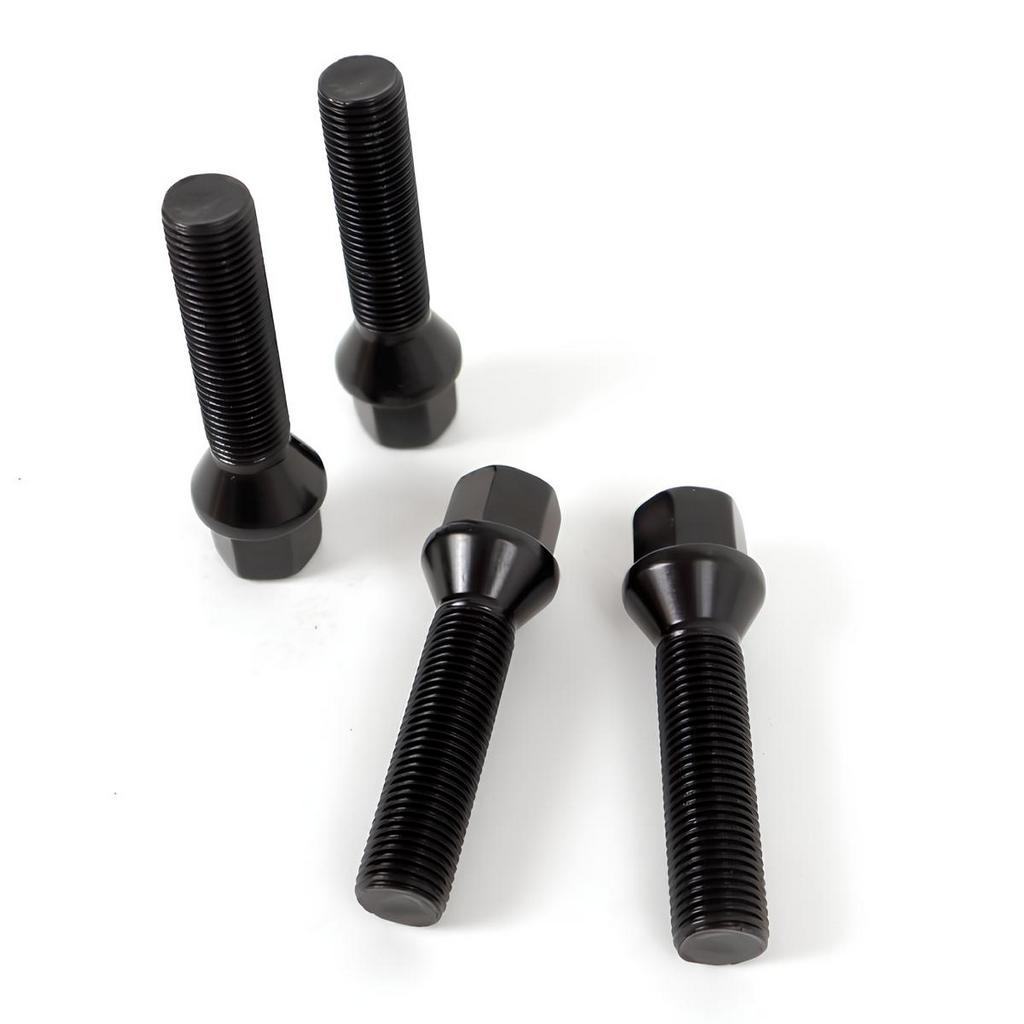 OMP OMPS09563001 Wheel Bolt Set M14x1.25, HEX: 17, L: 30mm, Black, 4pcs Photo-0 
