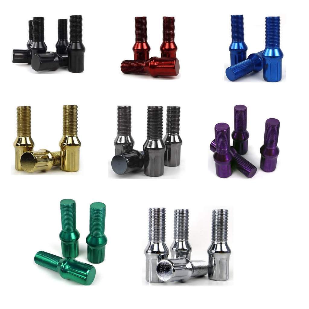 OMP OMPS09961209 Wheel Bolt Set M12x1.5, HEX: 17/19, L: 27mm, Yellow, 20pcs Photo-0 
