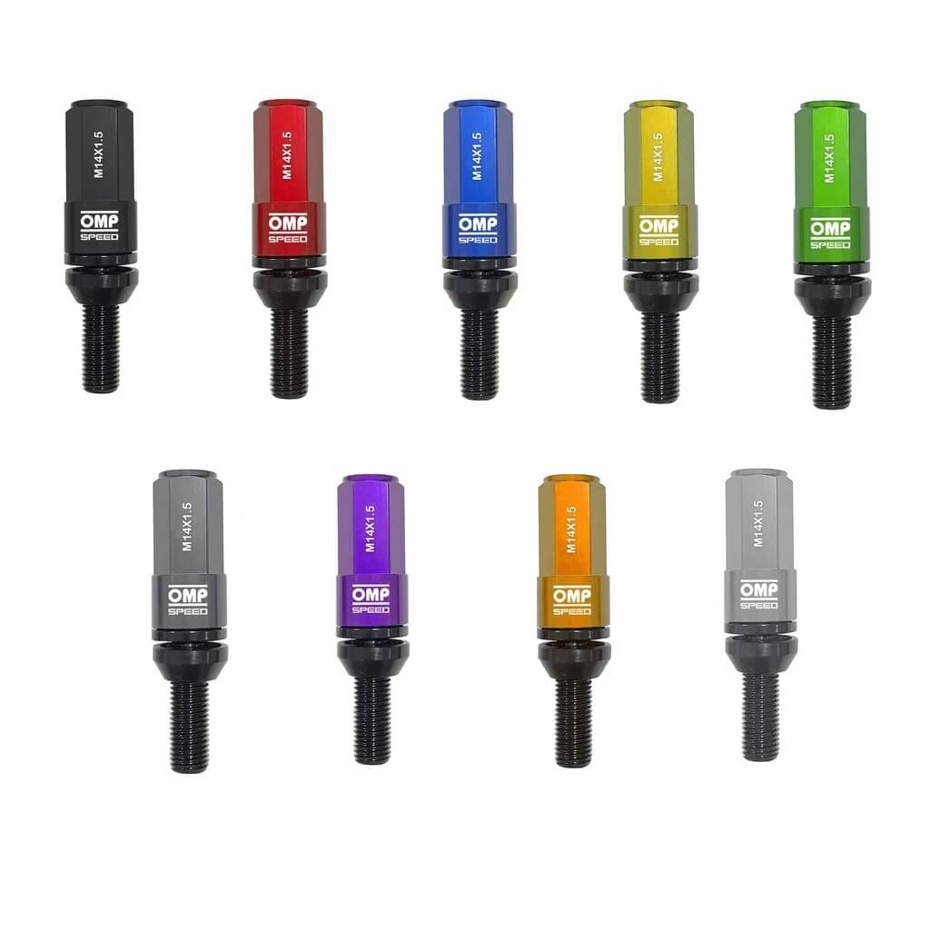 OMP OMPS09981209 Wheel Bolt Set M12x1.5, HEX: 17/19, L: 28mm, Yellow, 20pcs Photo-0 