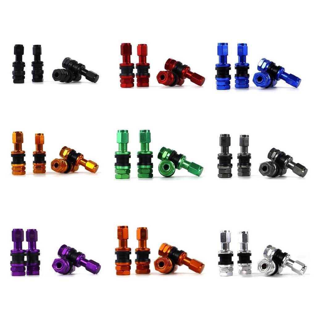 OMP OMPS09990007 Tyre Air Valve Set, Aluminium, Blue, 4pcs Photo-0 
