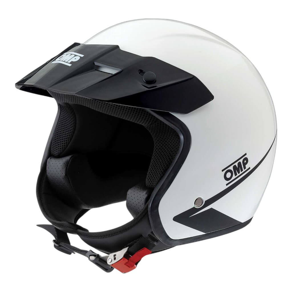 OMP SC0-0617-A02-020-S Open-Face Karting Helmet Star J Intercom MY2024, White, Size S Photo-0 