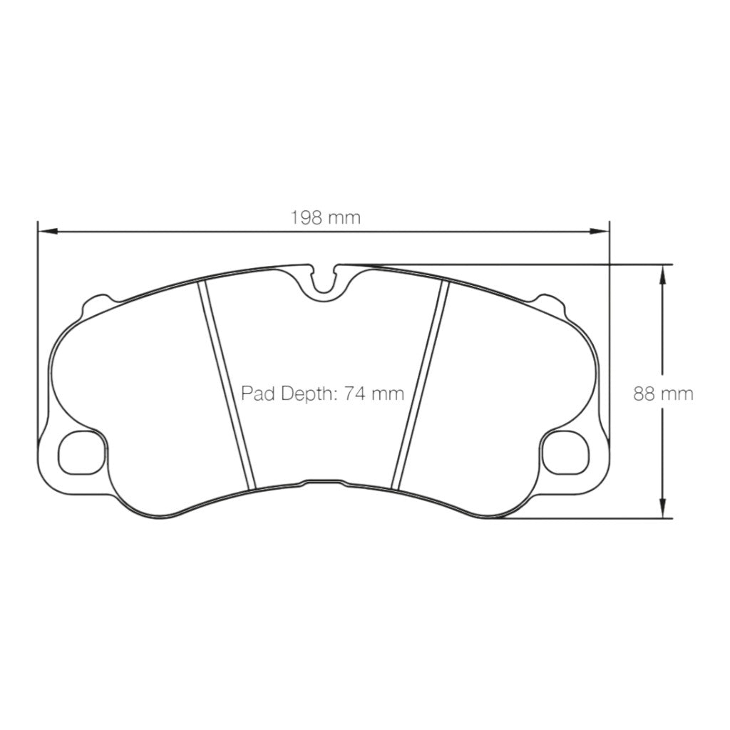 PAGID 4927-RSC2 Front Brake Pads for PORSCHE 991 / 992 GT3 / GT3RS / GT2RS / 981 / 982 / 718 Cayman GT4 / GT4RS PCCB Photo-1 
