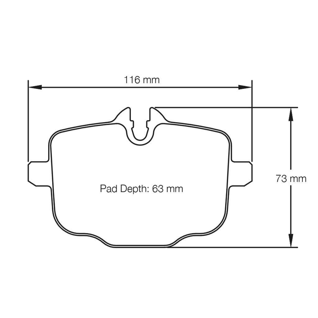 PAGID 4932-RSL19 Rear Brake Pads for BMW M2 (G87) / M3 (G80) / M4 (G82) / M5 (F10) / M6 (F13) Photo-1 