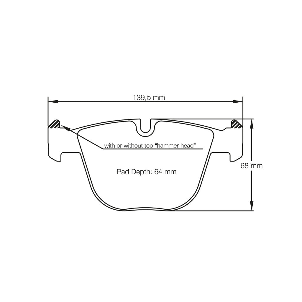 PAGID 8021-RSL1 Rear Brake Pads for BMW M3 (E90/E92) / M5 (E60) / M6 (E63/E64) Iron Brakes Photo-1 