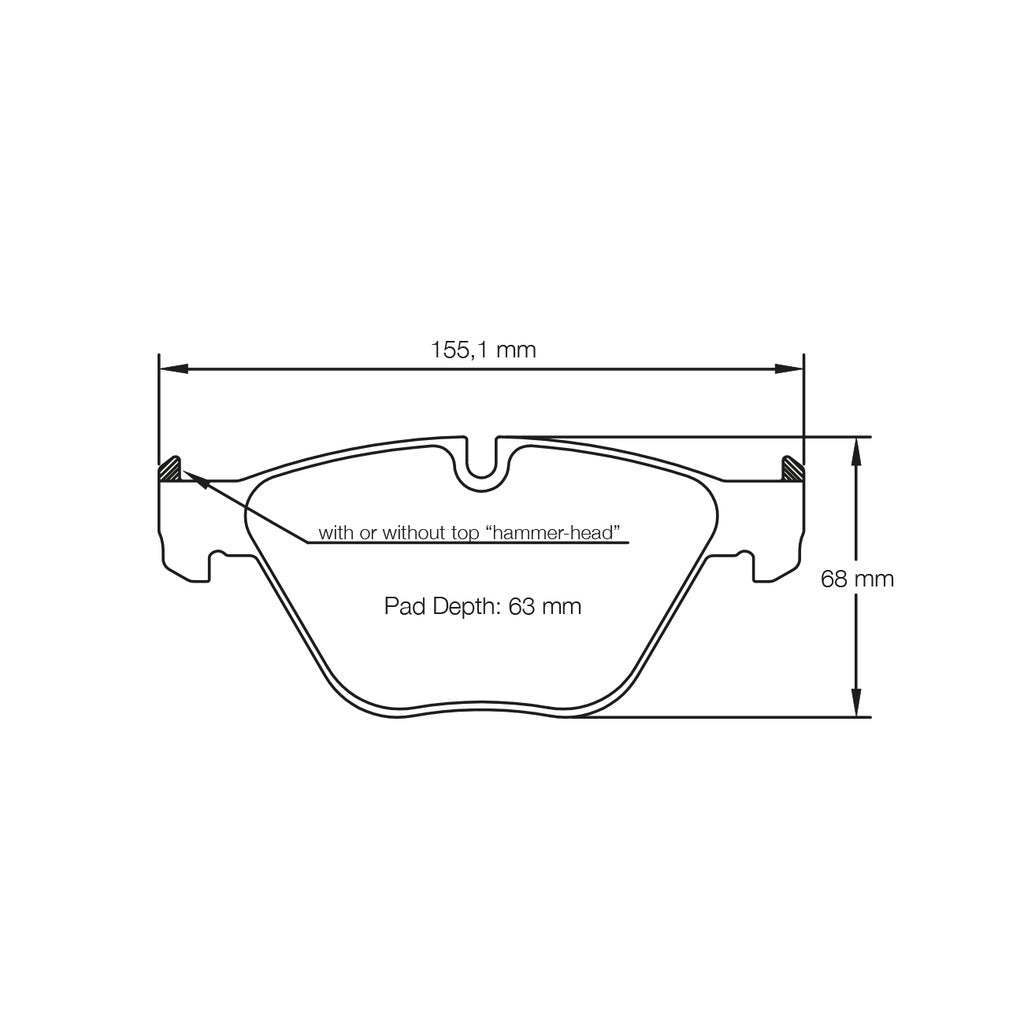 PAGID 8053-RSL1 Front Brake Pads for BMW 1M Coupe (E82) / M3 (E90/E92) Photo-1 