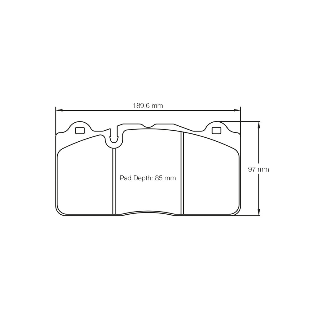 PAGID 8091-RSC2 Front brake pads RSC2 McLaren front [ceramic brakes] 570S 650S / Spyde 675LT MP4-12C / BREMBO 07.5139. [type 132 or B13 family] Photo-1 