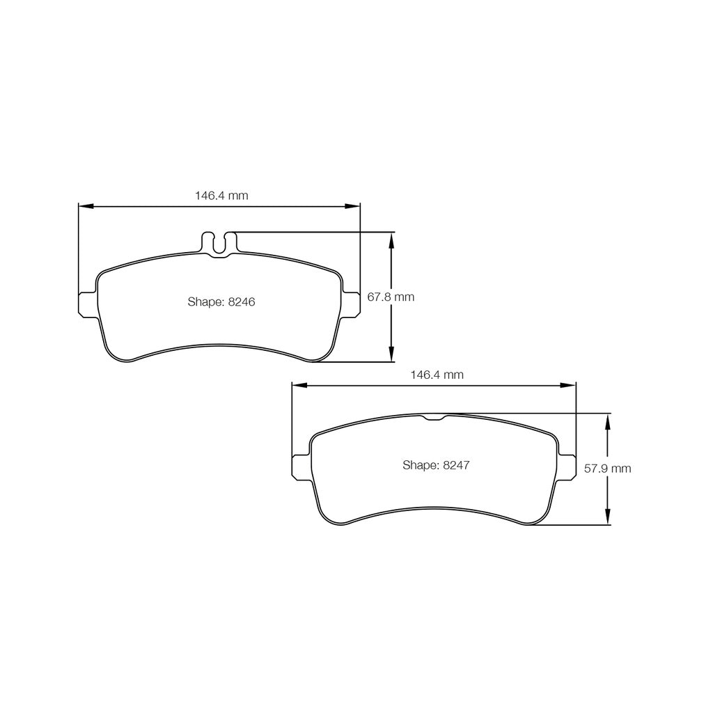 PAGID 8246-RSL29 Rear Brake Pads RSL29 for MERCEDES-Benz AMG GT / GT-R / C63 (W205) Photo-1 