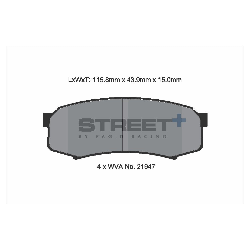 PAGID T8007SP2001 Rear Brake Pads for STREET+ for TOYOTA Land Cruiser Prado (J120/J150) Photo-1 