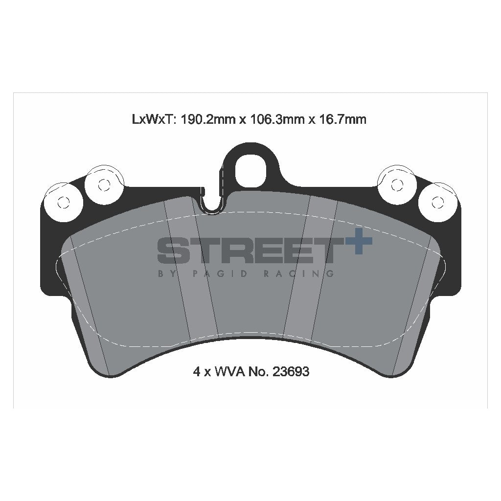 PAGID T8038SP2001 Front brake pads STREET+ for AUDI Q7 (4LB) / CAYENNE (9PA) / VW TOUAREG Photo-1 