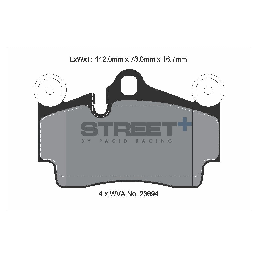 PAGID T8039SP2001 Rear brake pads STREET+ for AUDI Q7 (4LB) / CAYENNE (9PA) / VW TOUAREG Photo-1 