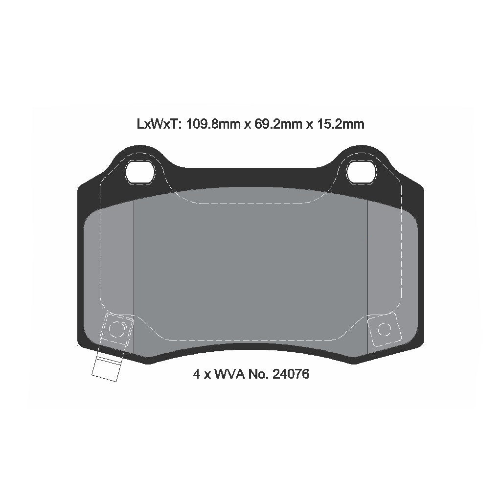 PAGID T8055SP2001 Rear Brake Pads STREET+ for TESLA Model S (5YJS) / Model X (5YJX) 2019- Photo-1 