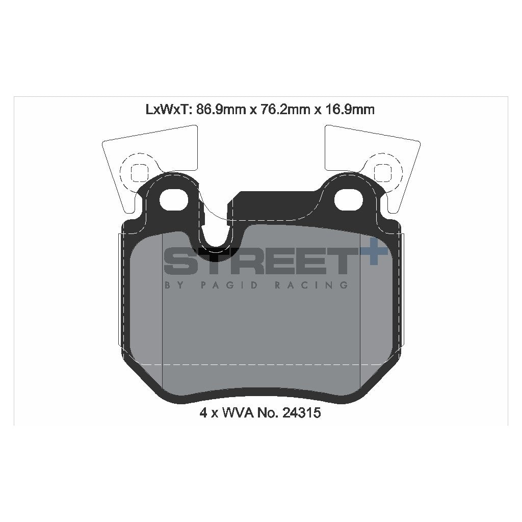 PAGID T8067SP2001 Rear brake pads STREET+ for BMW 1 Convertible (E88) / Coupe (E82) Photo-1 