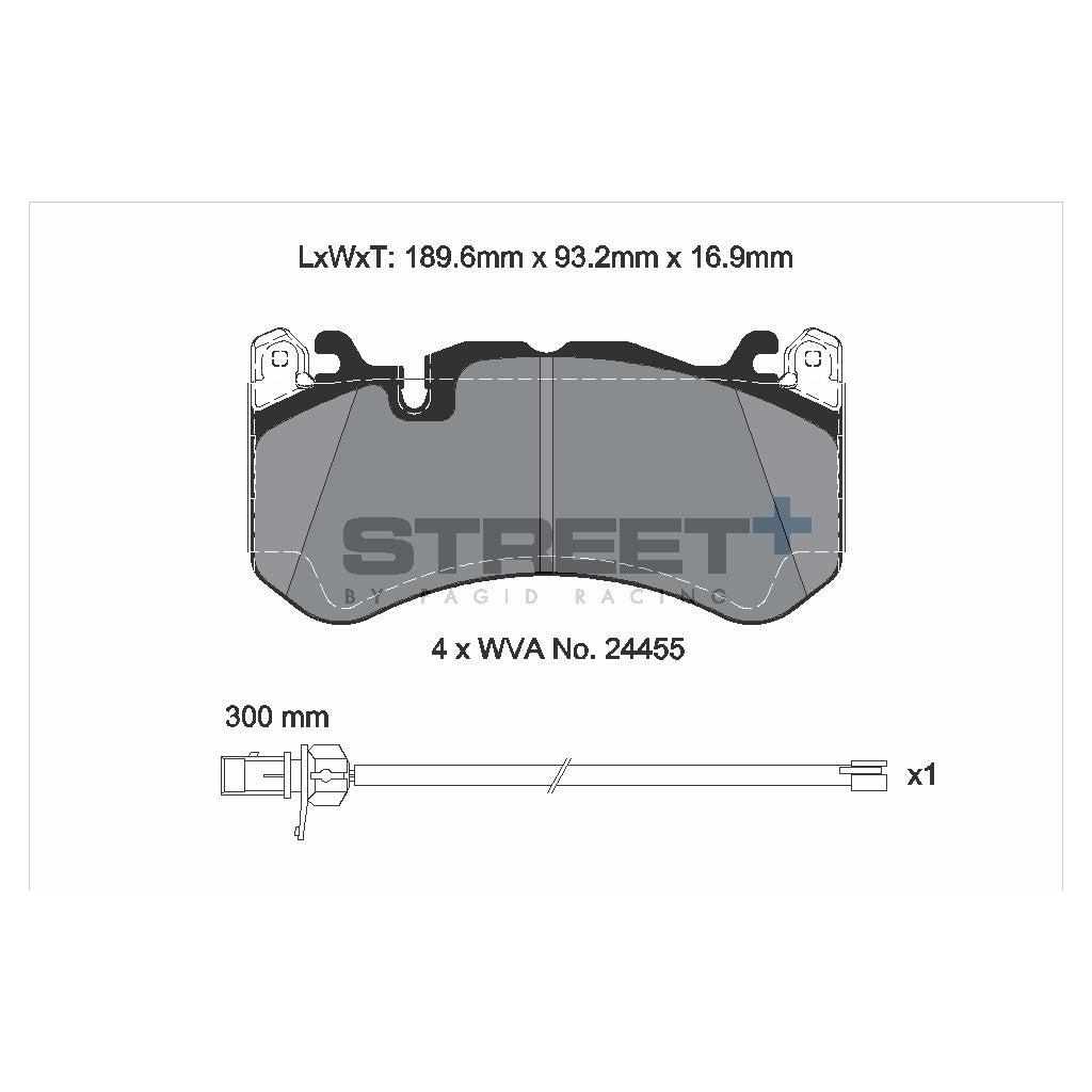 PAGID T8073SP2001 Front Brake Pads for STREET+ for AUDI A6 C6, C7 / A7 Sportback (4GA, 4GF) Photo-1 