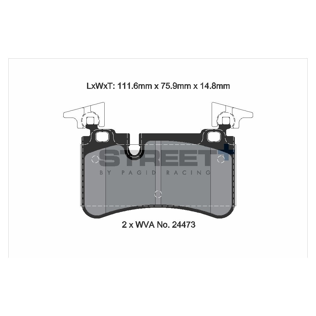 PAGID T8074SP2001 Rear brake pads STREET+ for MERCEDES-BENZ CLK / E-Class (W211, S211) / SLK (R171) Photo-1 