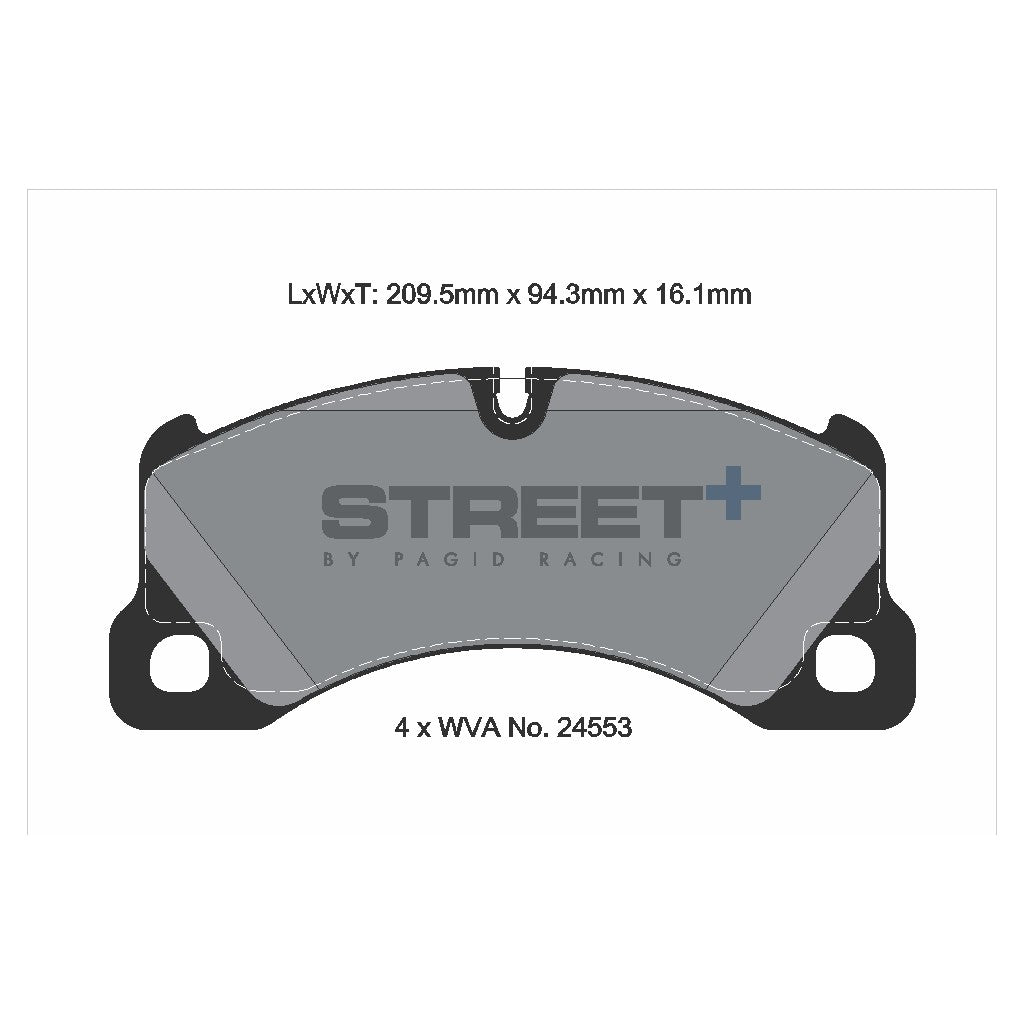 PAGID T8077SP2001 Front brake pads STREET+ for PORSCHE Panamera (970) / VW Touareg (7LA, 7L6, 7L7) Photo-1 