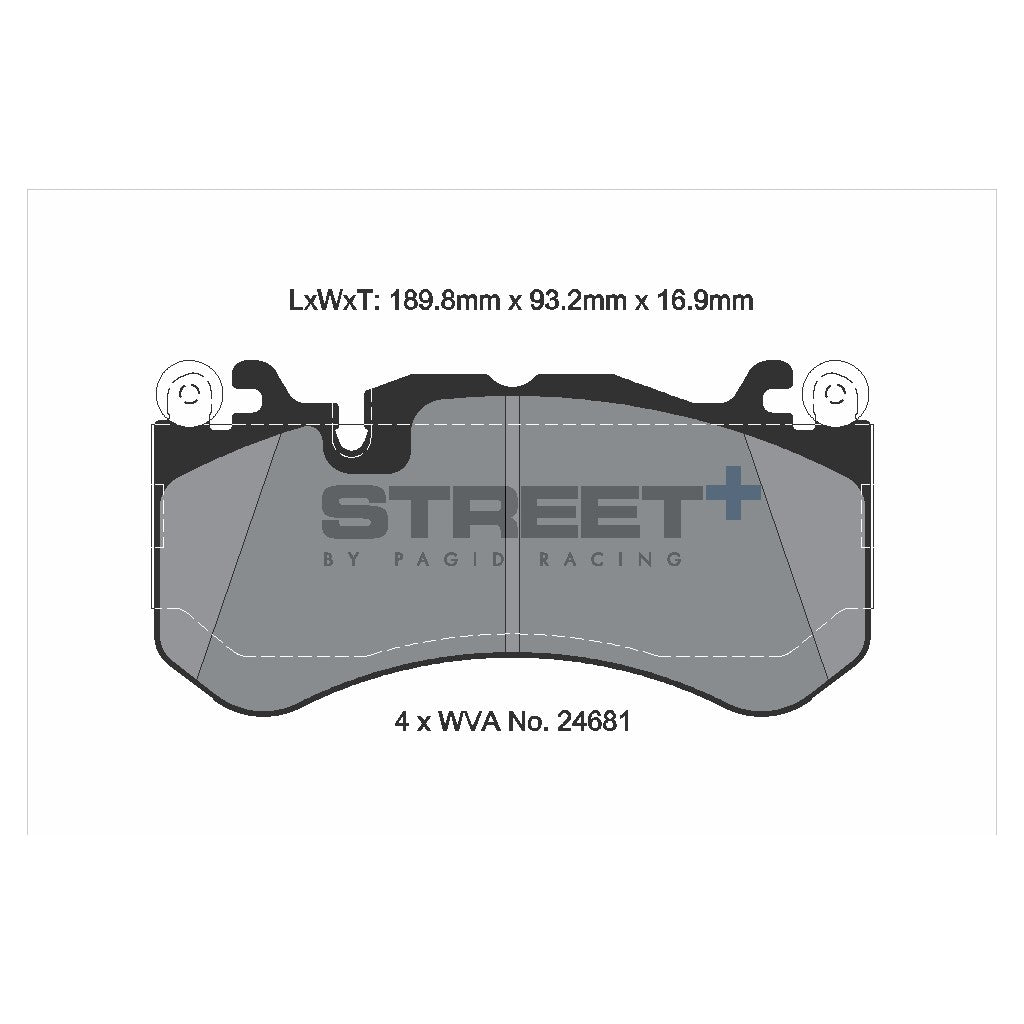 PAGID T8086SP2001 Front Brake Pads for STREET+ for MERCEDES-BENZ AMG GT (C190) 2014- Photo-1 