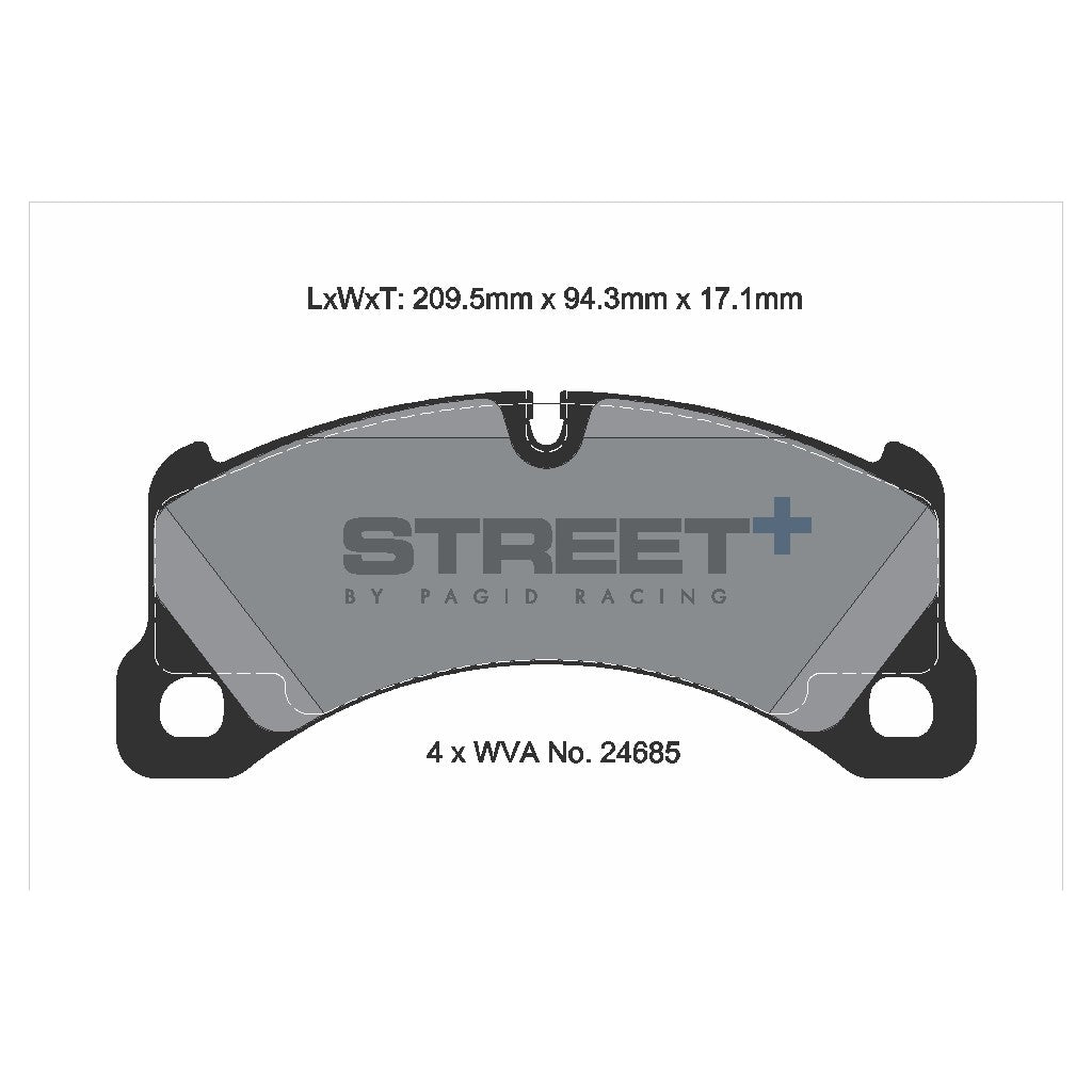 PAGID T8087SP2001 Front brake pads STREET+ for PORSCHE Cayenne (92A) Photo-1 