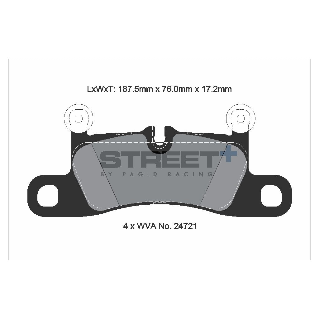 PAGID T8091SP2001 Rear brake pads STREET+ for PORSCHE Cayenne (92A) / VW Touareg (7P5, 7P6) Photo-1 