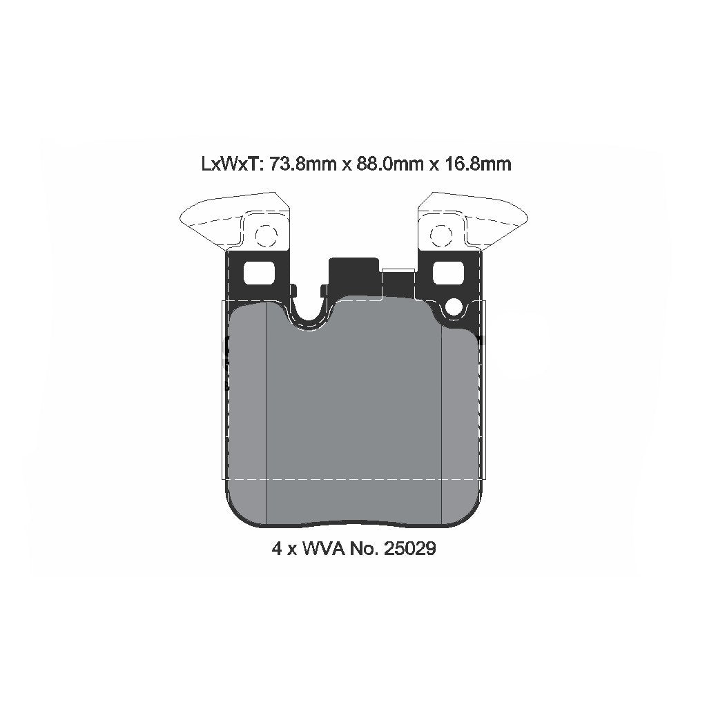 PAGID T8105SP2001 Rear Brake Pads for BMW M2 (F87) / M3 (F80) / M4 (F82) (STREET+) Photo-1 