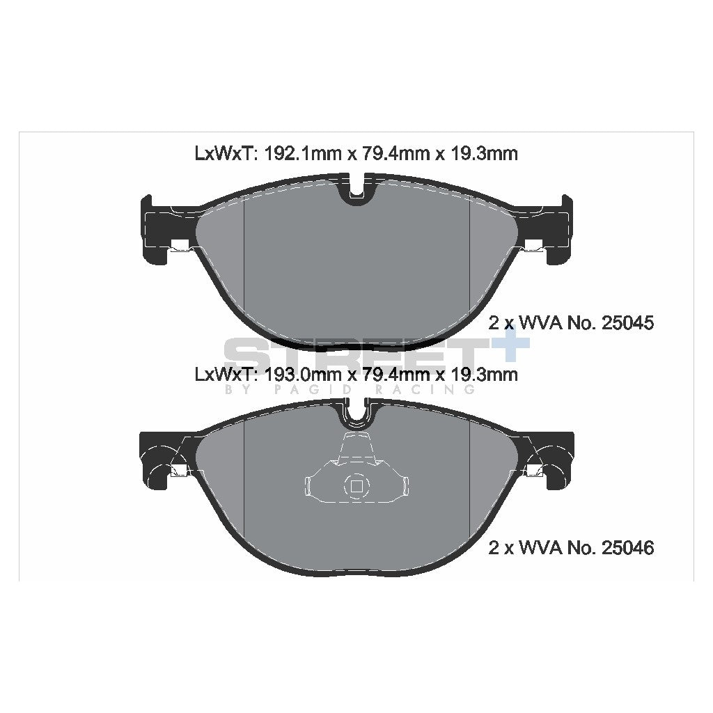 PAGID T8106SP2001 Front brake pads STREET+ for BMW 5 (F07, F1x) / BMW 6 (F12, F13) / BMW 7 (F0x) Photo-1 