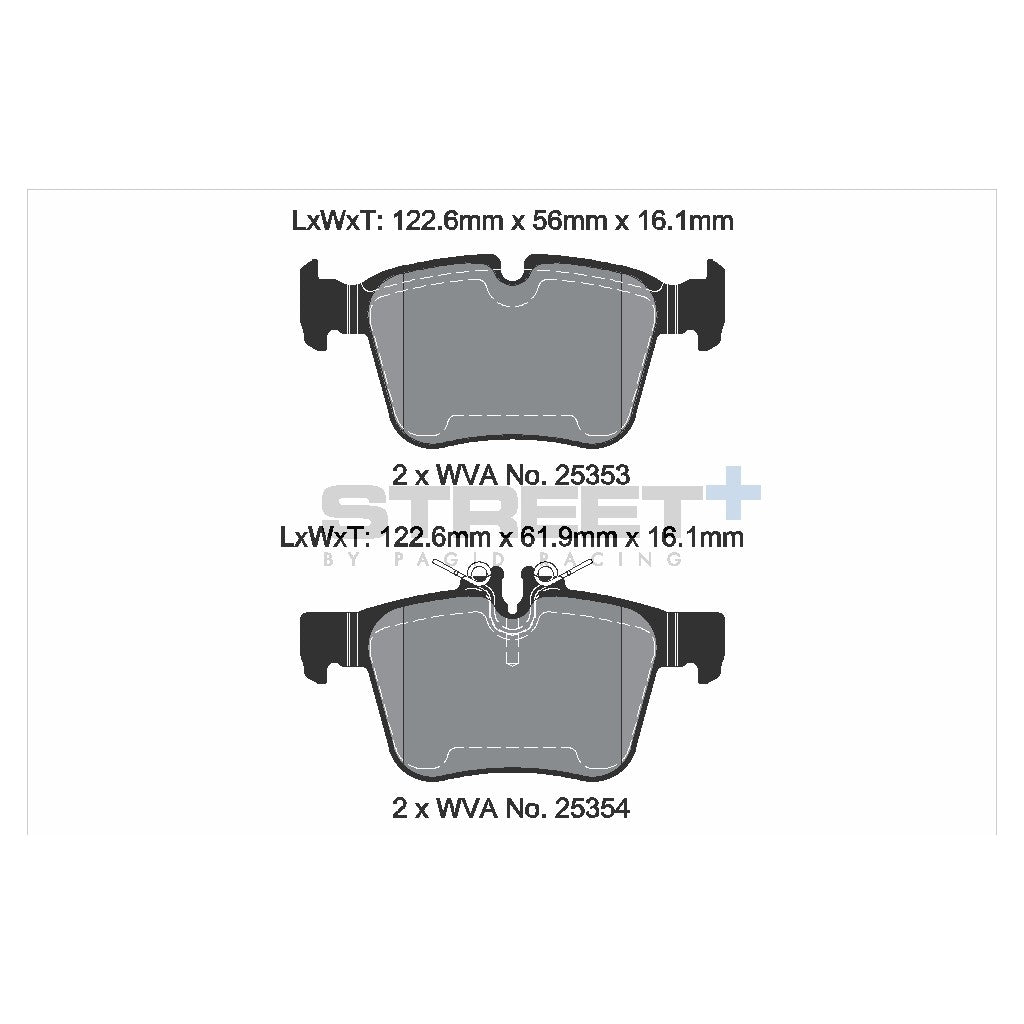 PAGID T8118SP2001 Rear Brake Pads STREET+ for MERCEDES-BENZ C-CLASS (W205) / C-CLASS Coupe (C205) / GLC Coupe (C253) Photo-1 