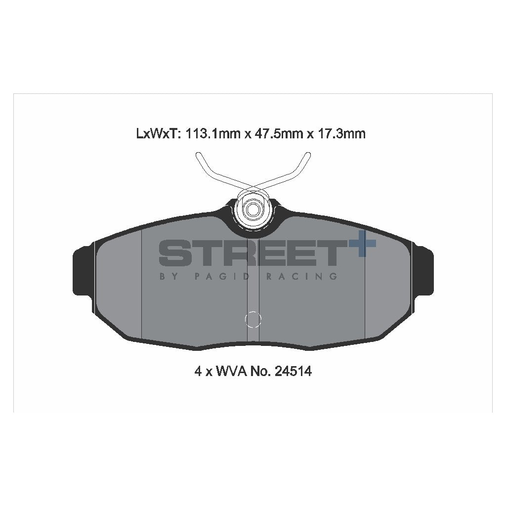 PAGID T8140SP2001 Rear Brake Pads for STREET+ for FORD Mustang Coupe 1993-2004 Photo-1 