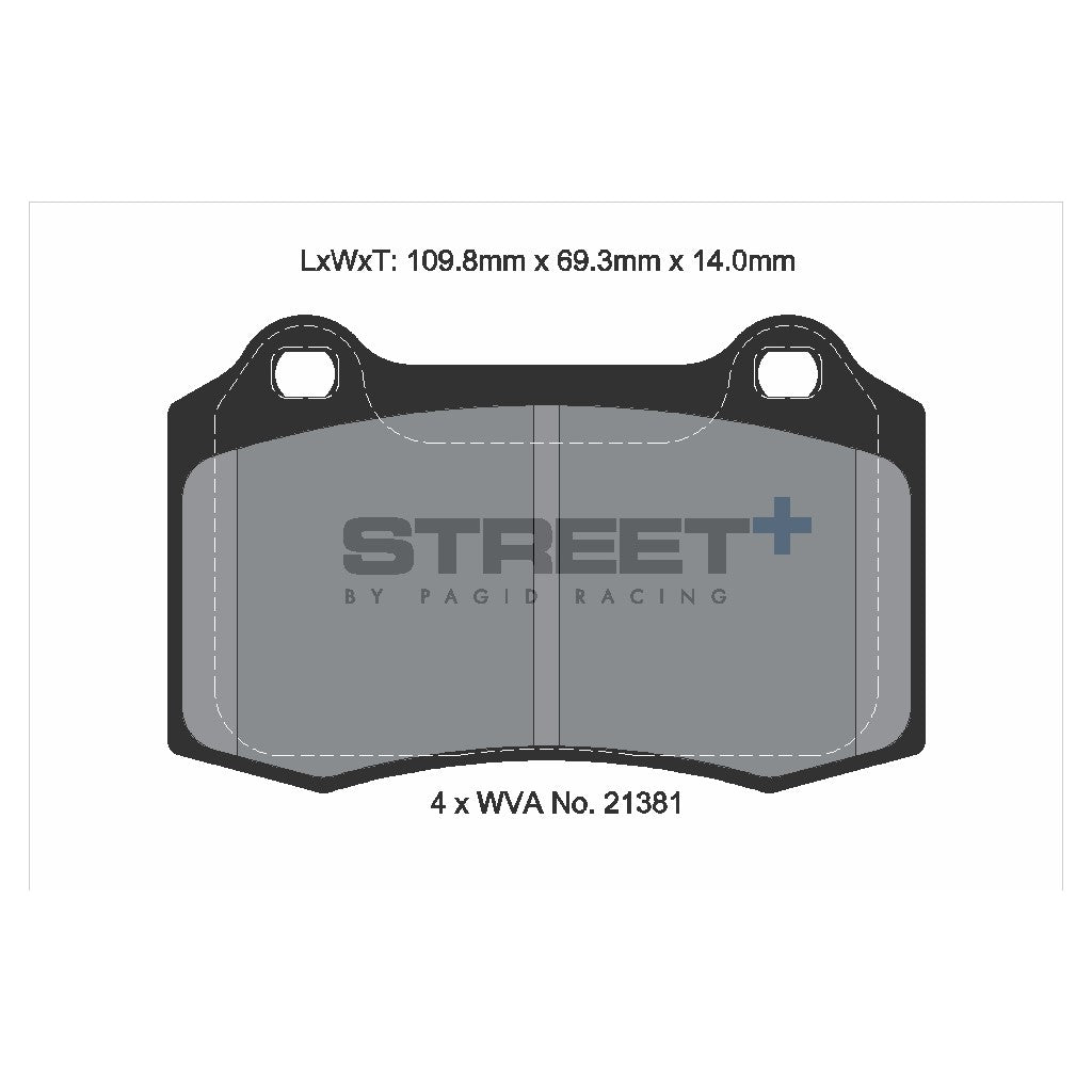 PAGID T8155SP2001 Front brake pads STREET+ for FORD Focus I (DAW, DBW) RS Photo-1 