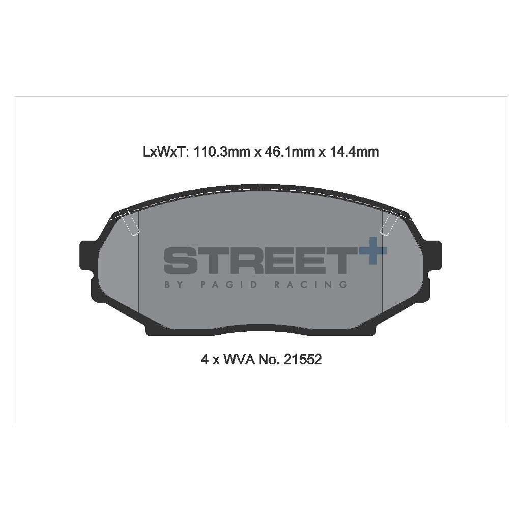 PAGID T8157SP2001 Front brake pads STREET+ for MAZDA MX-5 I (NA) / ISUZU Impulse Photo-1 